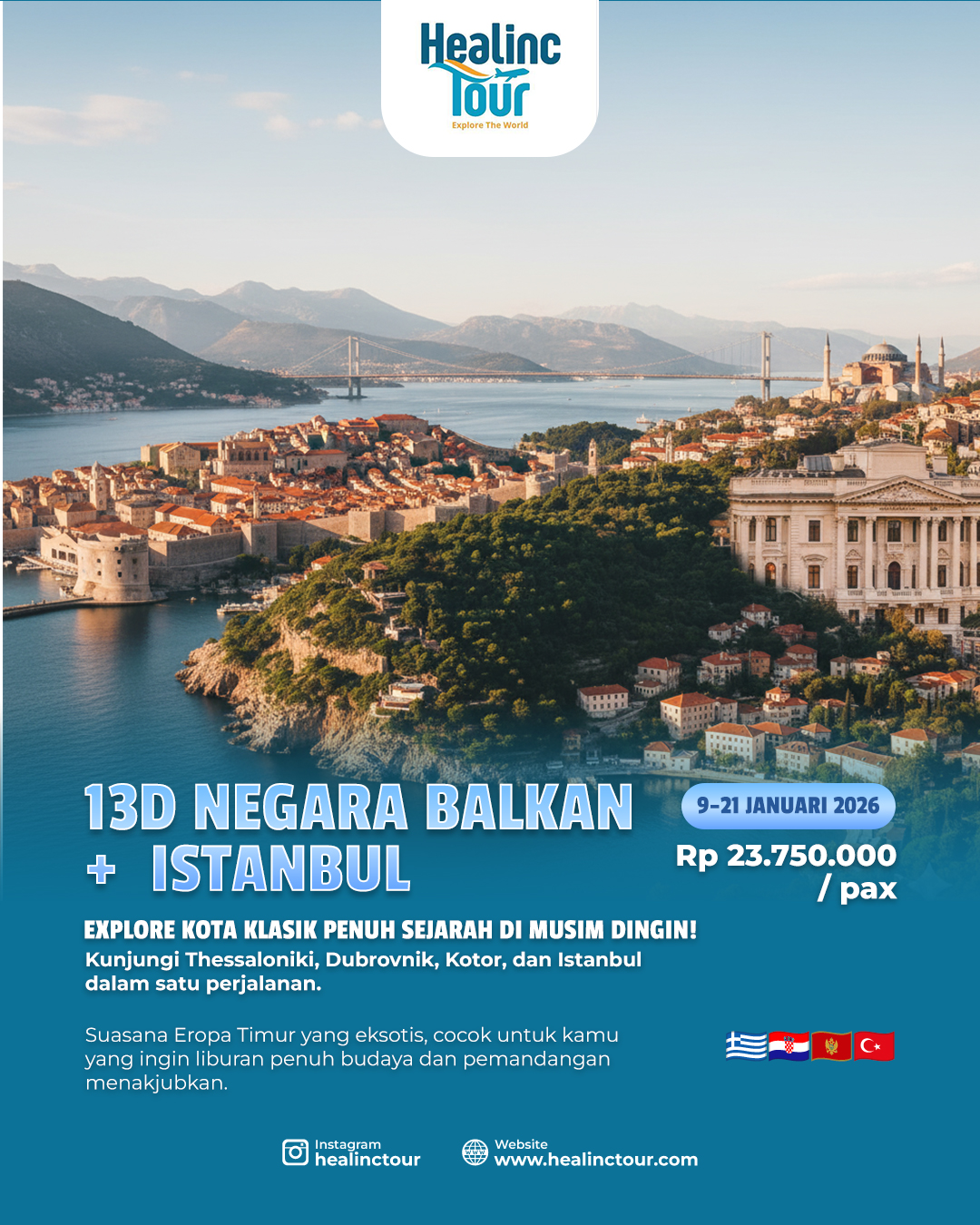 🌍✨ 13D BALKAN + ISTANBUL WINTER JOURNEY ✨🌍