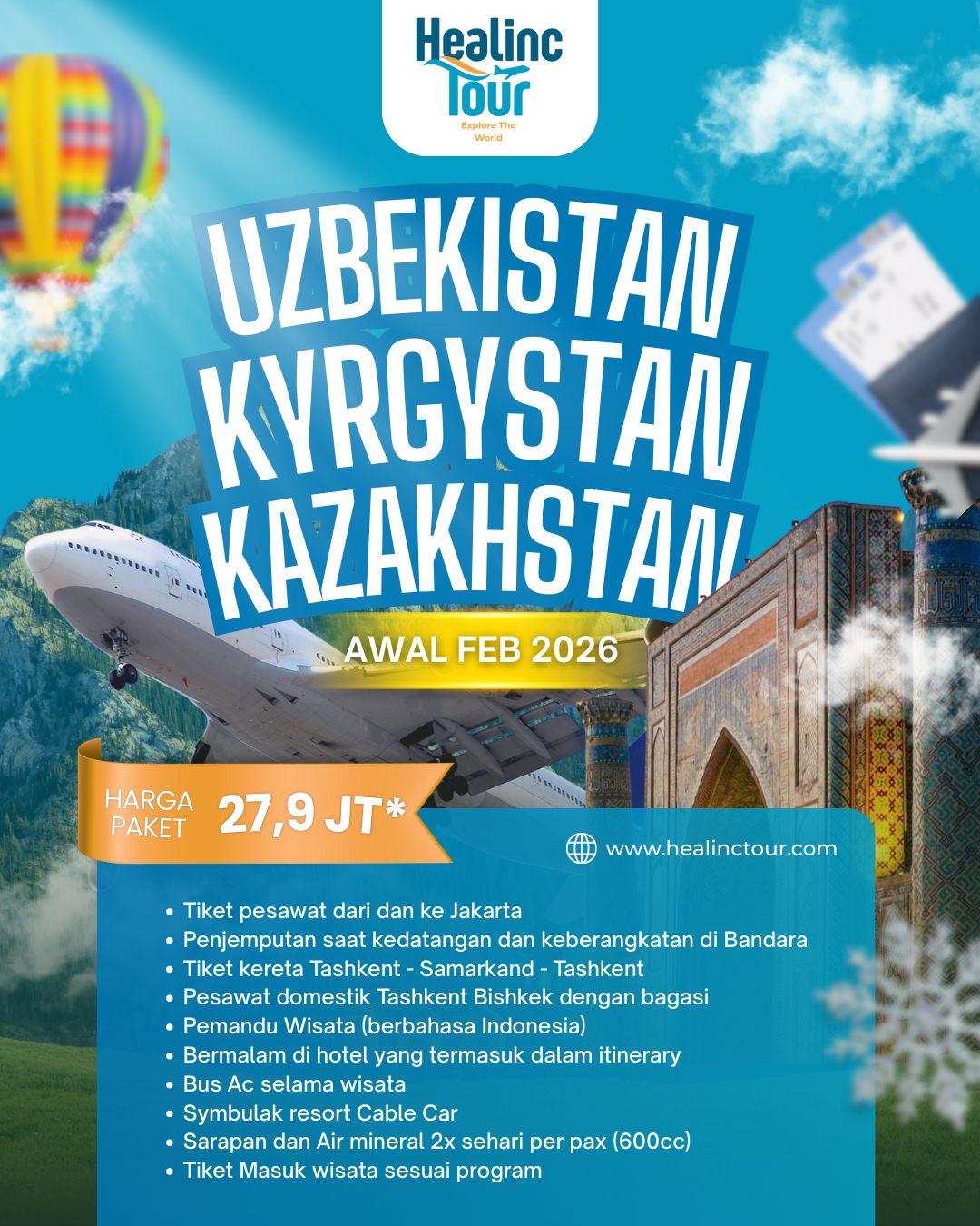 Trip Awal Tahun 2026 : Central Asia Unlocked! 💙✈️